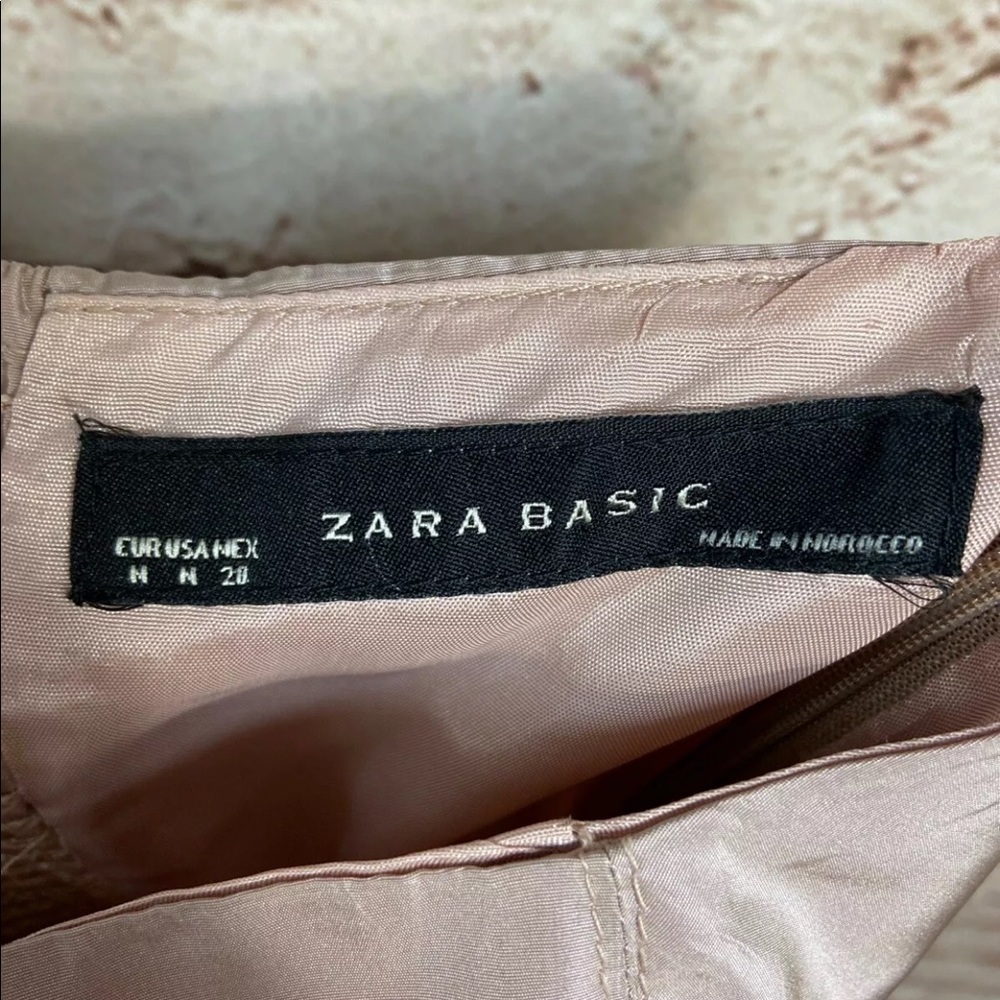 Zara Basic Medium Mauve Strapless Dress - image 5